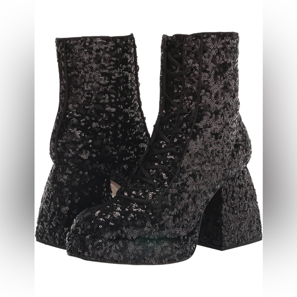 Eras Outfit ✨Sam Edelman Circus Kia Sequin Platform Boots EUC